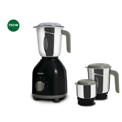 PHILIPS Daily Collection 750 W Mixer Grinder | Stainless Steel Jars, Durable Coupler (HL7756/00)