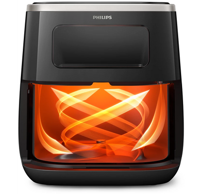 PHILIPS 5.6L Airfryer 3000 Series XL Digital Window | RapidAir Technology, See Through Cooking Window, Touch Screen Control (HD9257/80)