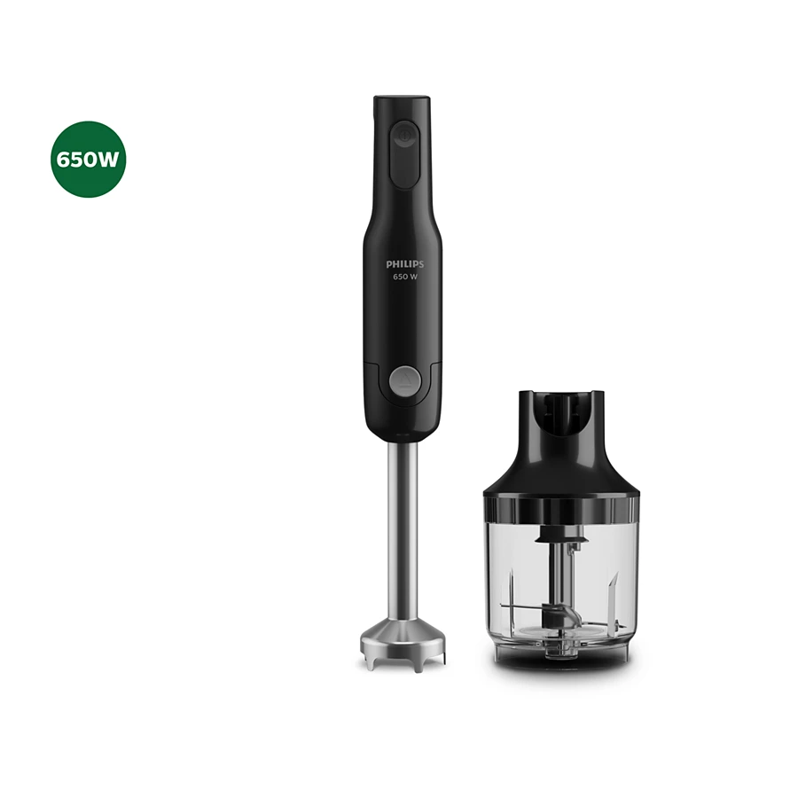 PHILIPS Daily Collection Hand blender | Detachable steel rod, Compact chopper (HL1600/92)