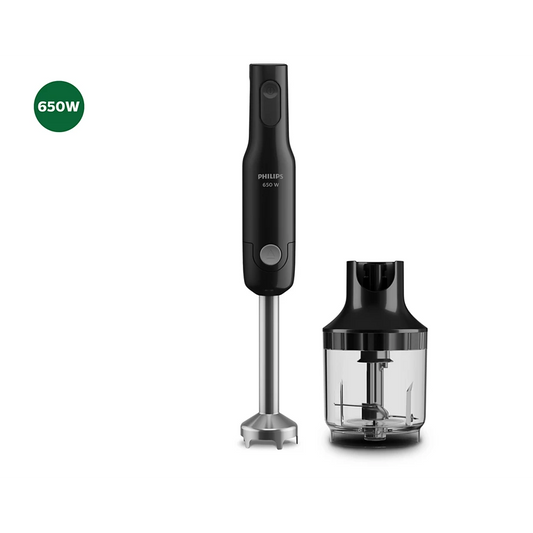PHILIPS Daily Collection Hand blender | Detachable steel rod, Compact chopper (HL1600/92)