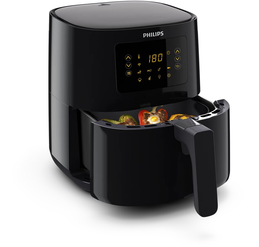 PHILIPS 4.1L Airfryer 5000 Series Connected | Rapid air technology, 7 Presets (HD9255)