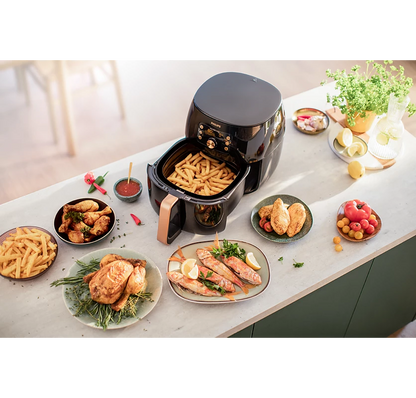 PHILIPS Premium 1.4kg Airfryer XXL | Rapid Air Technology, Fat Removal technology, Smart Sensing technology | Perfect for Modified kitchens (HD9867/90)