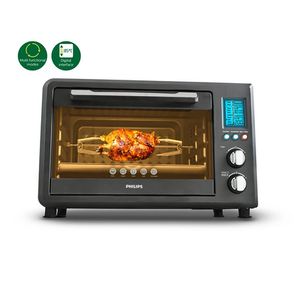 PHILIPS Avance Collection 36L Oven Toast Grill | 2000W, 10 Presets, Touch Control, Smart display Panel (HD6976/00)