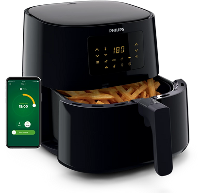 PHILIPS 5000 Series Connected XL 6.2L Airfryer | Rapid Air technology, 13-in-1 Cooking Function, Easy to use and clean | Perfect for less oily Food (HD9280/90)