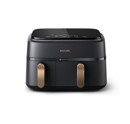 PHILIPS 3000 Series Airfryer Dual Basket | Cook Two Meals at Once, Crispy & Healthy with Rapid Air Technology (NA352/00)