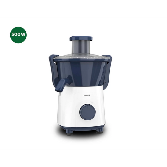 PHILIPS Daily Collection Juicer | Deep Azure, 500W Juicer for Everyday Fresh Juice (HL7566/00)