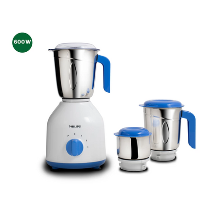 PHILIPS 600 W Daily Collection Mixer Grinder | Easy Grinding, Food-Grade Stainless-steel Jars (HL7555/00)