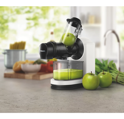 PHILIPS Viva Collection XL Tube Masticating juicer | Quick clean, Easy assembly, Integrated cord storage (HR1887/81)